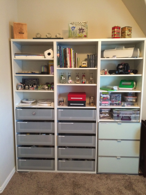 organized shelving and drawers