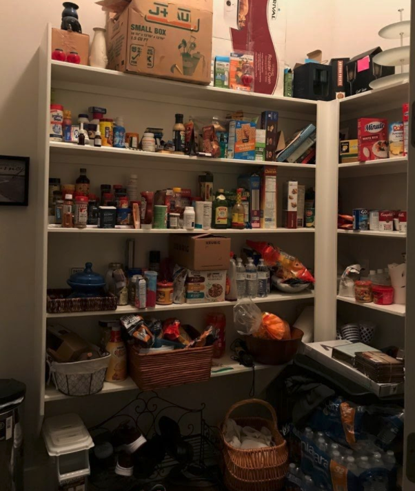 messy cluttered pantry